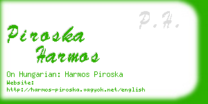 piroska harmos business card
